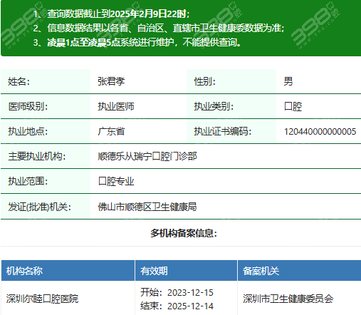 深圳尔睦口腔医院地址电话及营业时间：